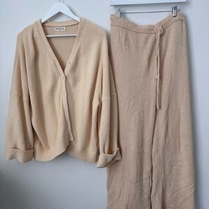 Bohme Tan Knit Sweater and Trouser